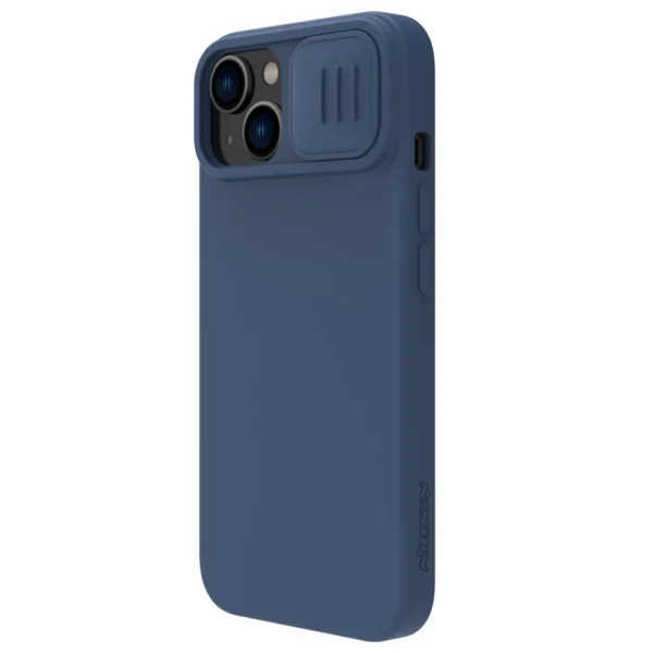 Nillkin CamShield Silky Silicone Case iPhone 14 case cover with camera cover blueeng