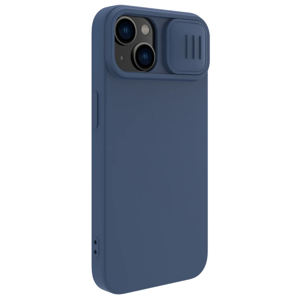 Nillkin CamShield Silky Silicone Case iPhone 14 case cover with camera cover blueeng