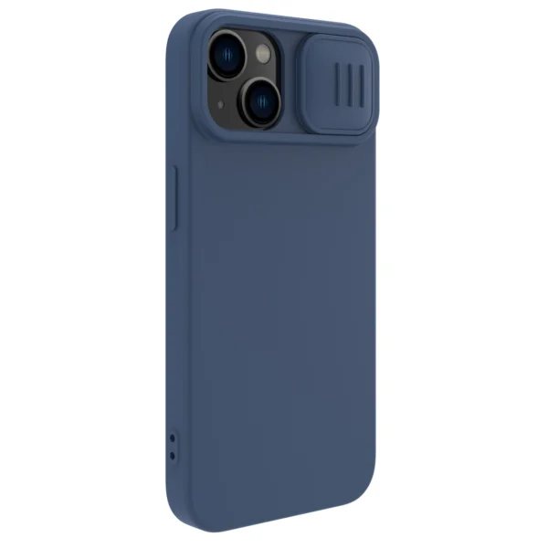 Nillkin CamShield Silky Silicone Case iPhone 14 case cover with camera cover blueeng