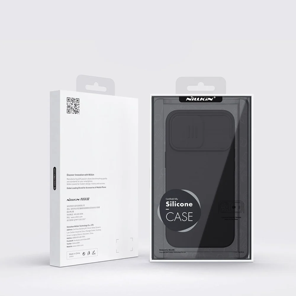 Nillkin CamShield Silky Silicone Case iPhone 14 Pro Case with Camera Protector Blueeng