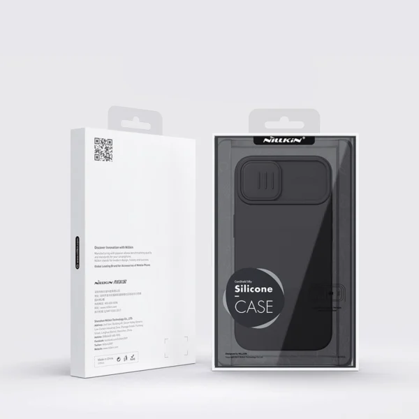 Nillkin CamShield Silky Silicone Case iPhone 14 Plus Case with Camera Protector Blackeng