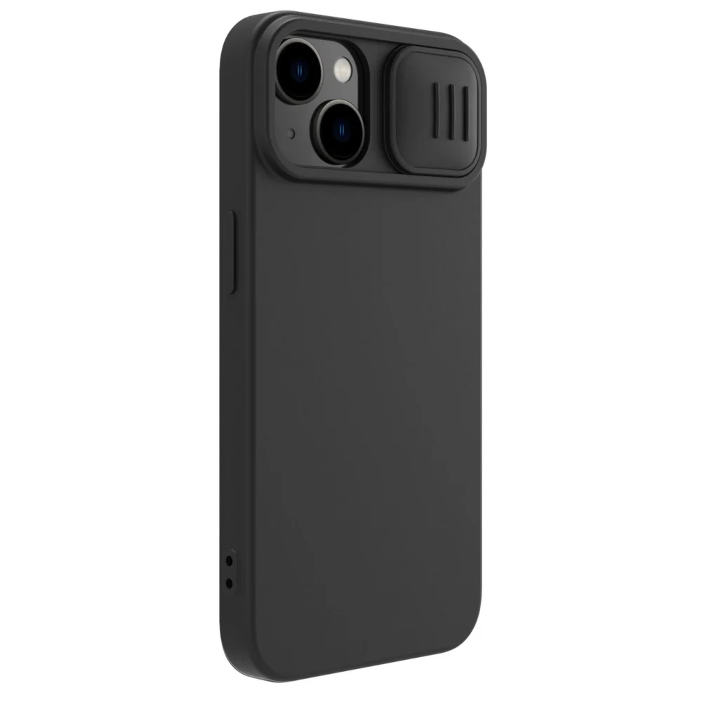 Nillkin CamShield Silky Silicone Case iPhone 14 Plus Case with Camera Protector Blackeng