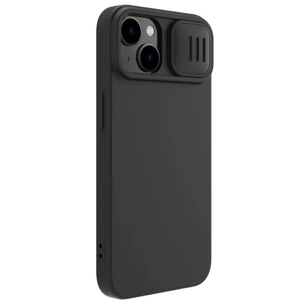 Nillkin CamShield Silky Silicone Case iPhone 14 Plus Case with Camera Protector Blackeng