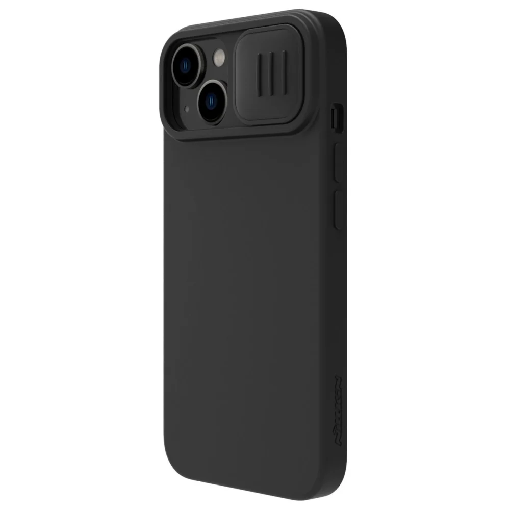 Nillkin CamShield Silky Silicone Case iPhone 14 Plus Case with Camera Protector Blackeng