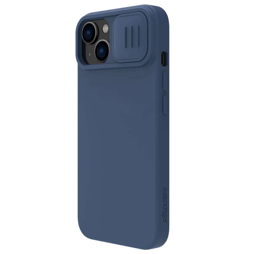 Nillkin CamShield Silky Silicone Case iPhone 14 Plus Case with Camera Protector Blueeng