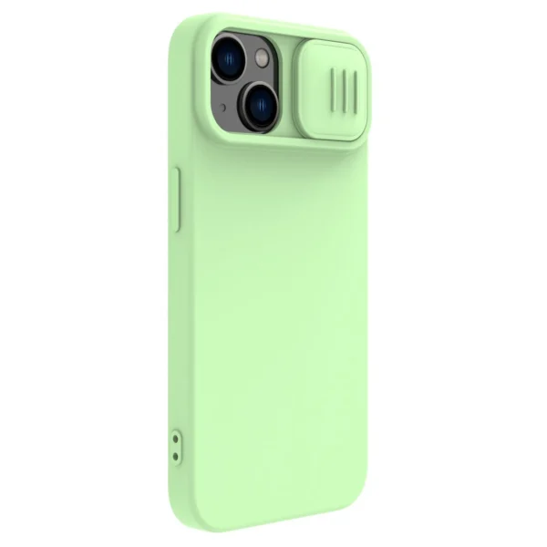 Nillkin CamShield Silky Silicone Case iPhone 14 Plus case with camera cover greeneng