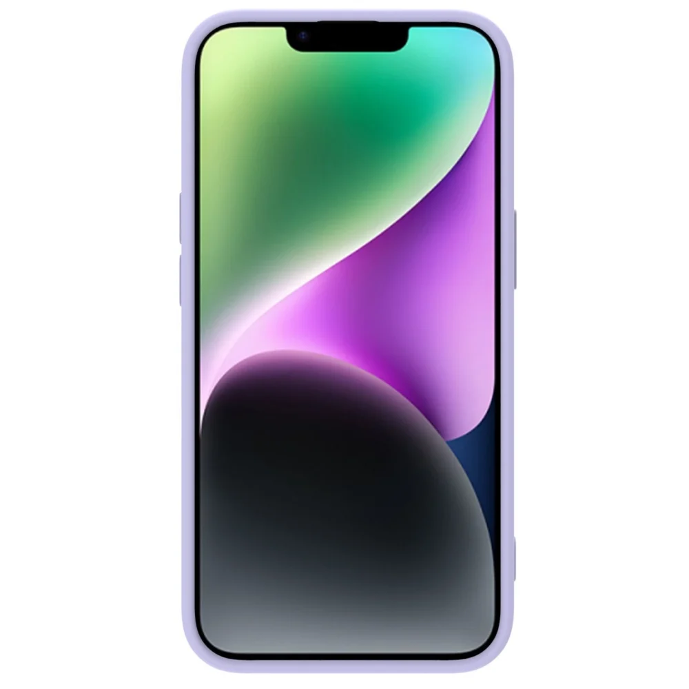 Nillkin CamShield Silky Silicone Case iPhone 14 Plus Case with Camera Protector Purpleeng
