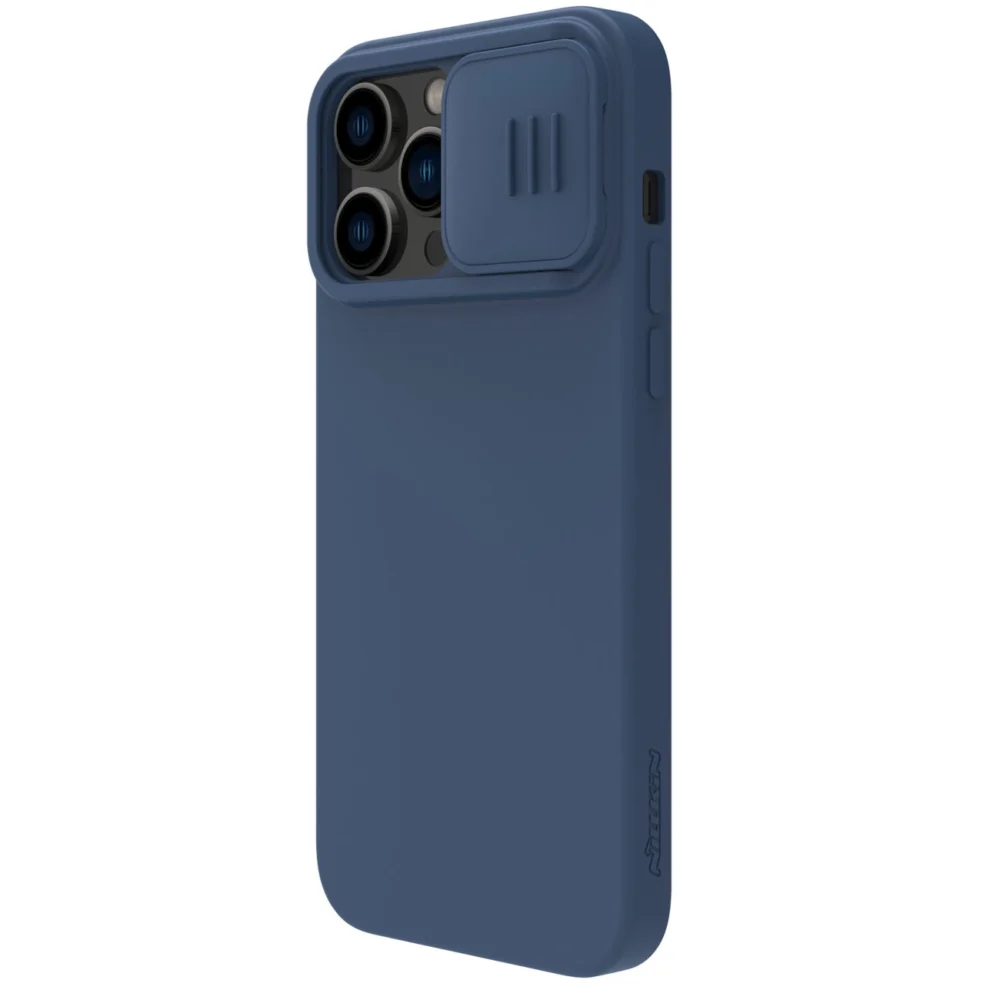 Nillkin CamShield Silky Silicone Case iPhone 14 Pro Max Silicone Cover with Camera Protector Blueeng