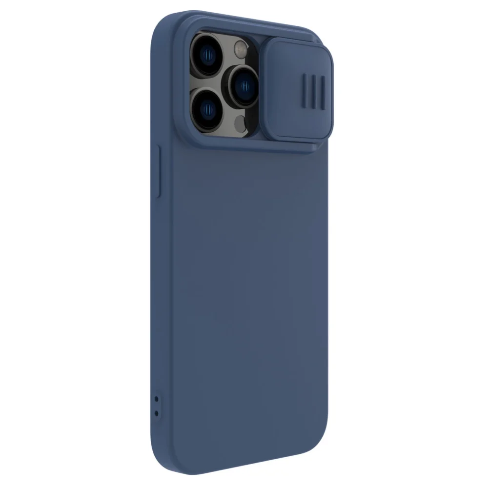 Nillkin CamShield Silky Silicone Case iPhone 14 Pro Max Silicone Cover with Camera Protector Blueeng