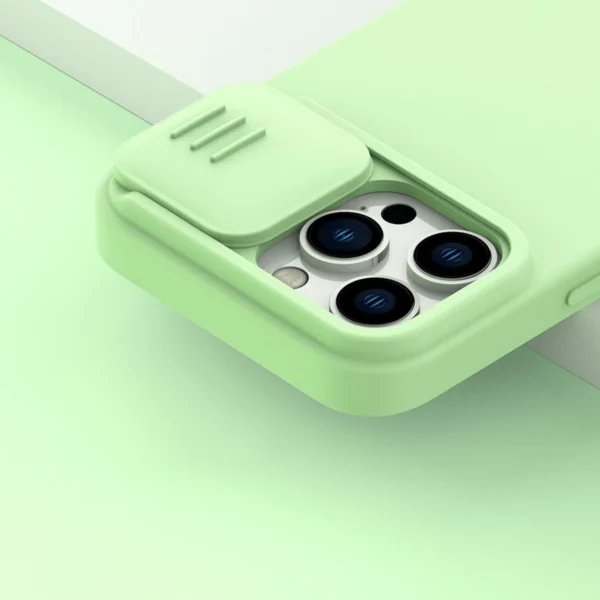 Nillkin CamShield Silky Silicone Case iPhone 14 Pro Max Silicone Cover with Camera Protector Blueeng