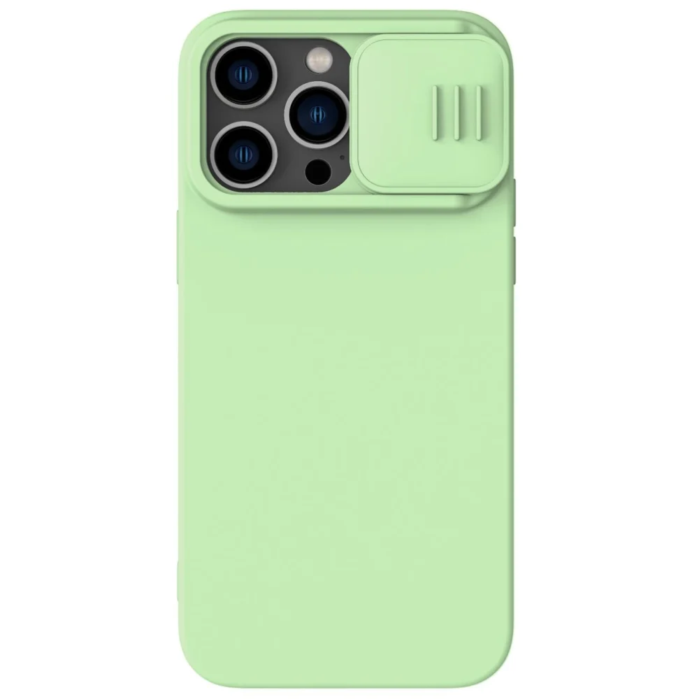 Nillkin CamShield Silky Silicone Case iPhone 14 Pro Max case with camera cover greeneng