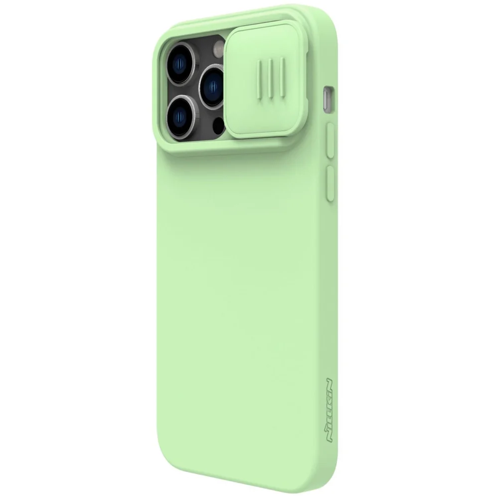 Nillkin CamShield Silky Silicone Case iPhone 14 Pro Max case with camera cover greeneng