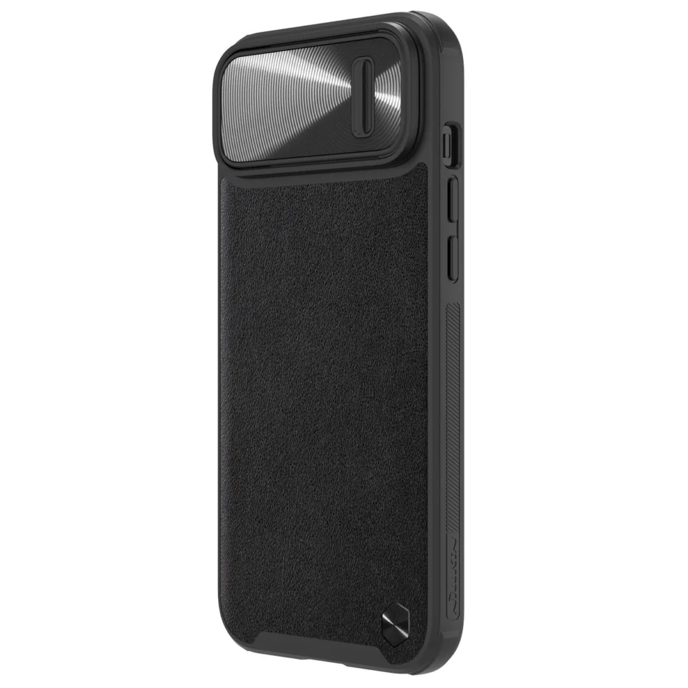 Nillkin CamShield Leather S Case iPhone 14 case cover with camera cover blackeng