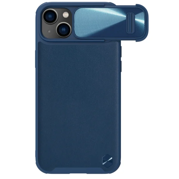Nillkin CamShield Leather S Case iPhone 14 case cover with camera cover blueeng