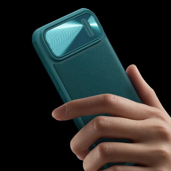 Nillkin CamShield Leather S Case iPhone 14 case cover with camera cover blueeng
