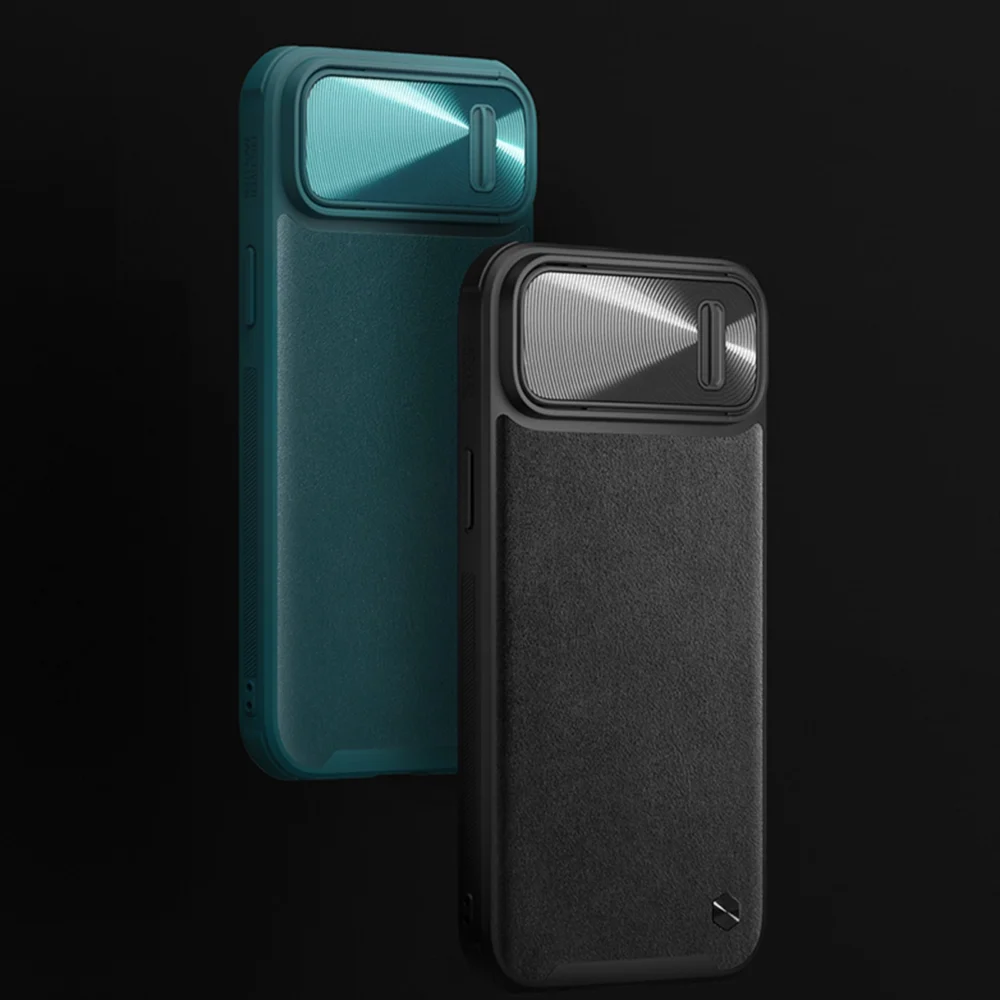 Nillkin CamShield Leather S Case iPhone 14 case cover with camera cover greeneng