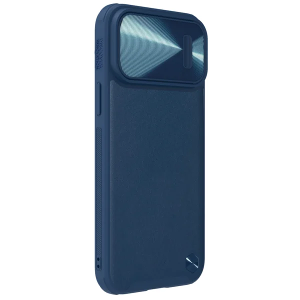 Nillkin CamShield Leather S Case iPhone 14 Pro case with camera cover blueeng