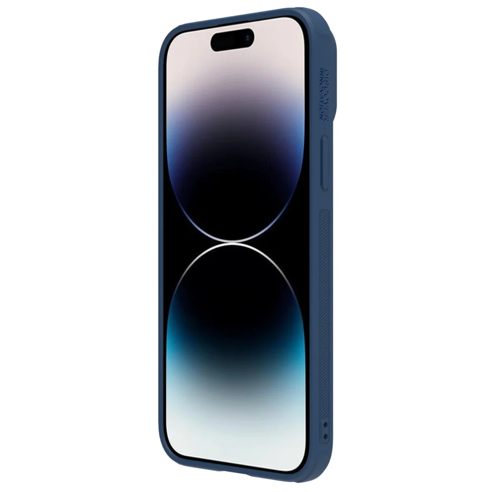 Nillkin CamShield Leather S Case iPhone 14 Pro case with camera cover blueeng