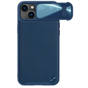 Nillkin CamShield Leather S Case iPhone 14 Plus case with camera cover blueeng