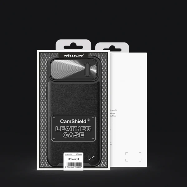 Nillkin CamShield Leather S Case iPhone 14 Plus case cover with camera cover greeneng