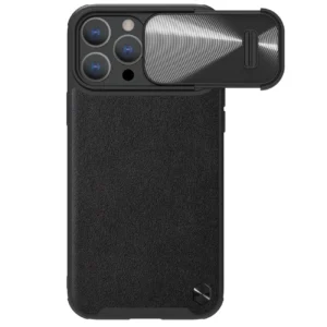 Nillkin CamShield Leather S Case iPhone 14 Pro Max case with camera cover blackeng
