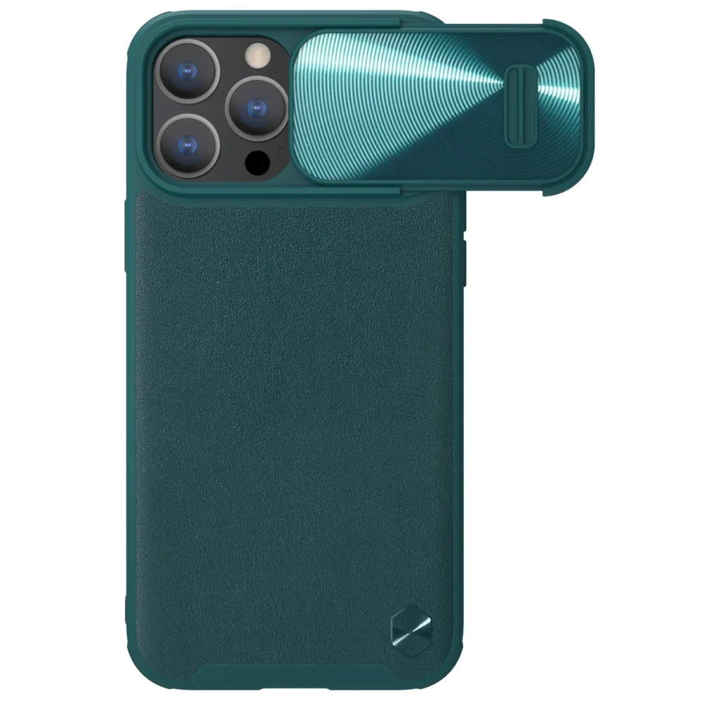 Nillkin CamShield Leather S Case iPhone 14 Pro Max case with camera cover greeneng
