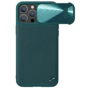 Nillkin CamShield Leather S Case iPhone 14 Pro Max case with camera cover greeneng