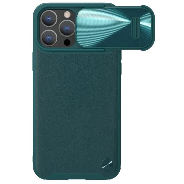 Nillkin CamShield Leather S Case iPhone 14 Pro Max case with camera cover greeneng