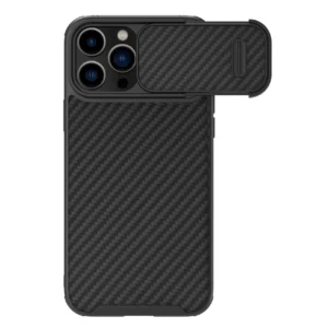Nillkin Synthetic Fiber S Case iPhone 14 Pro case with camera cover, blackeng