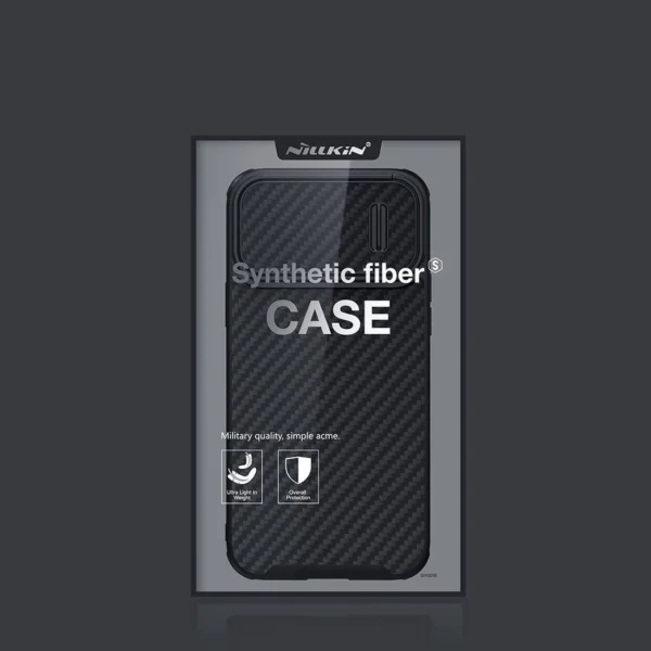 Nillkin Synthetic Fiber S Case iPhone 14 Pro case with camera cover, blackeng