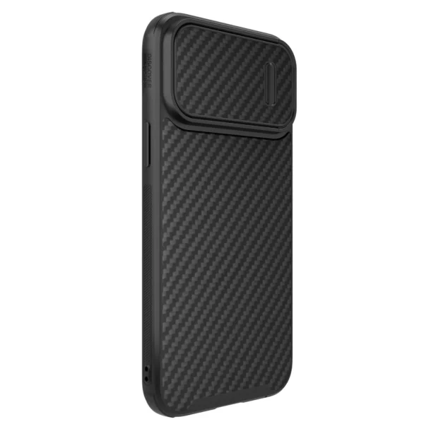 Nillkin Synthetic Fiber S Case iPhone 14 Pro case with camera cover, blackeng