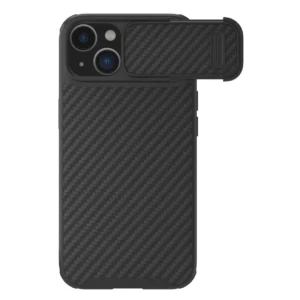 Nillkin Synthetic Fiber S Case iPhone 14 Plus case with camera cover, blackeng