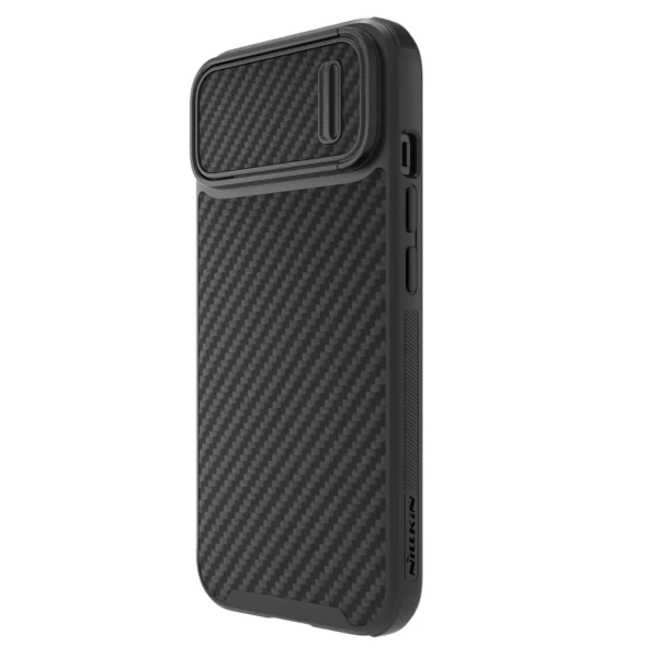 Nillkin Synthetic Fiber S Case iPhone 14 Plus case with camera cover, blackeng
