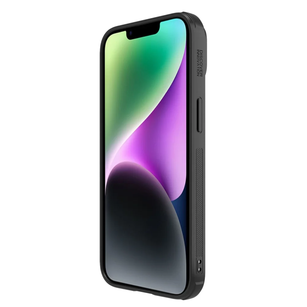 Nillkin Synthetic Fiber S Case iPhone 14 Plus case with camera cover, blackeng