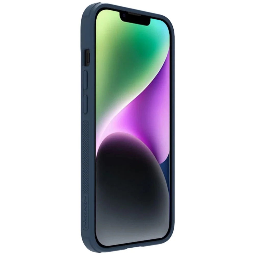 Nillkin Textured S Case for iPhone 14, armored cover with camera cover, blueeng