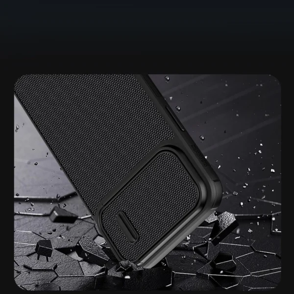 Nillkin Textured S Case iPhone 14 Pro armored cover with camera cover, blackeng
