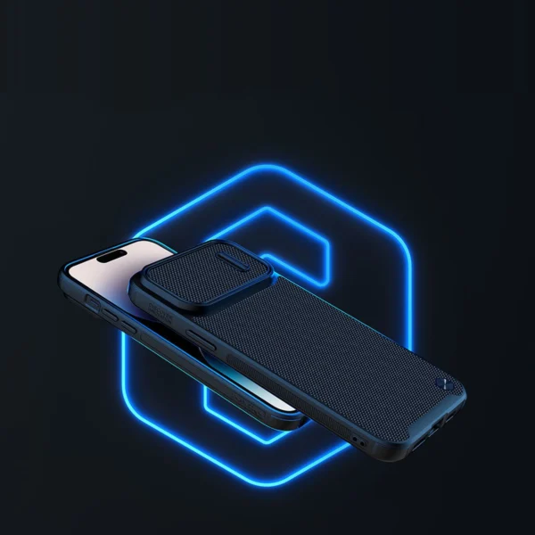 Nillkin Textured S Case iPhone 14 Pro Max armored cover with camera cover blueeng