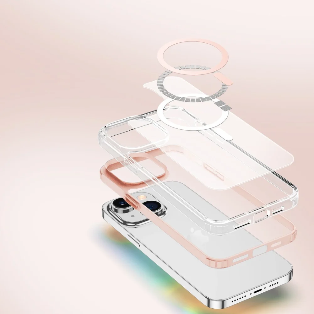Dux Ducis Clin2 case for iPhone 14 Plus magnetic MagSafe cover pinkeng