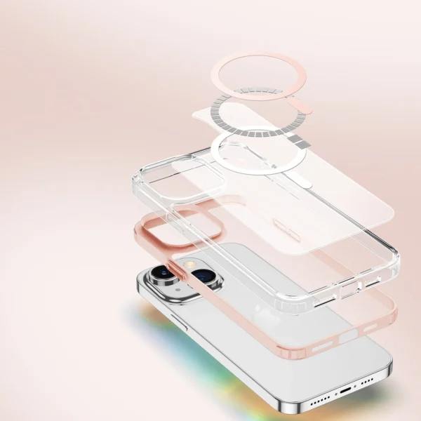 Dux Ducis Clin2 case for iPhone 14 Plus magnetic MagSafe cover pinkeng