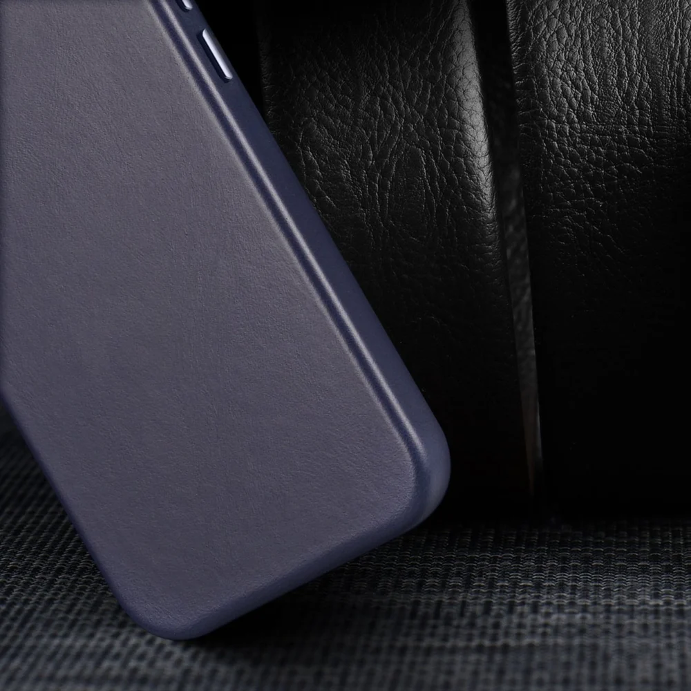 Dux Ducis Naples case for iPhone 14 magnetic leather case MagSafe blueeng