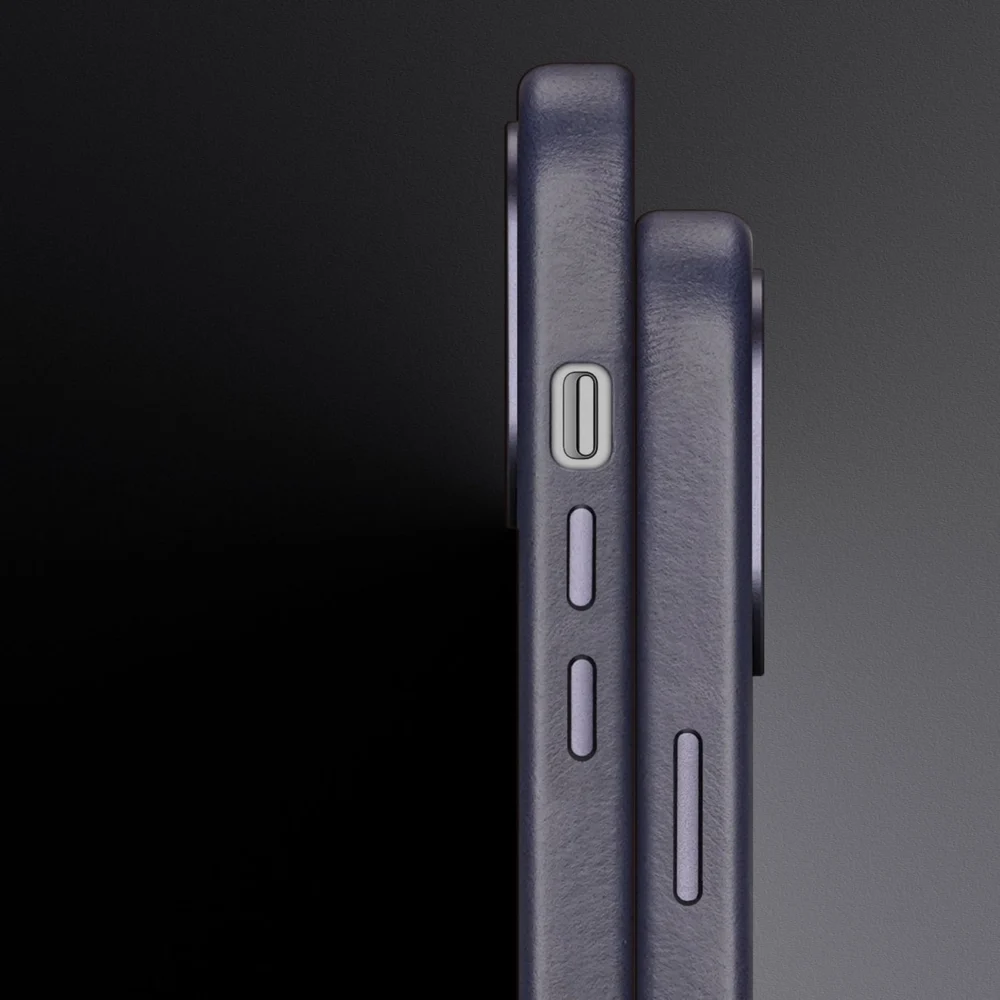 Dux Ducis Naples case for iPhone 14 magnetic leather case MagSafe blueeng