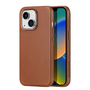 Dux Ducis Naples iPhone 14 Plus case magnetic leather MagSafe case browneng