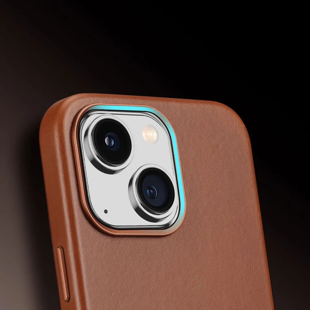 Dux Ducis Naples iPhone 14 Plus case magnetic leather MagSafe case browneng