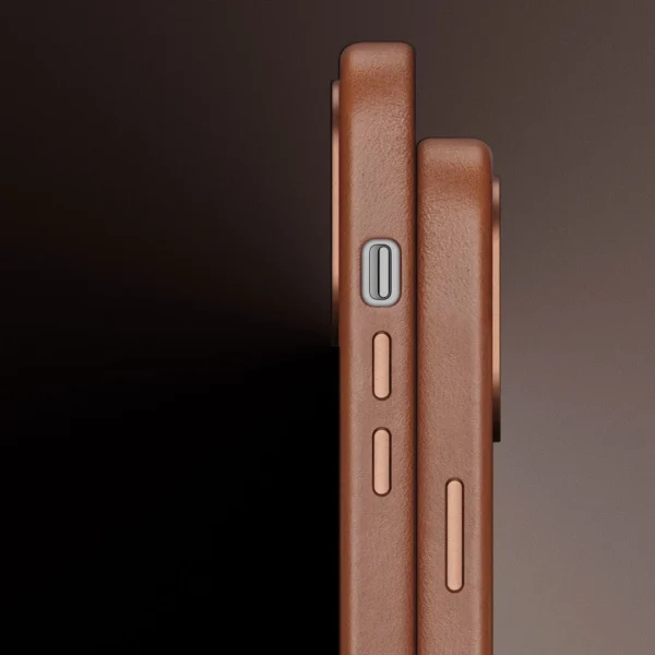 Dux Ducis Naples iPhone 14 Plus case magnetic leather MagSafe case browneng