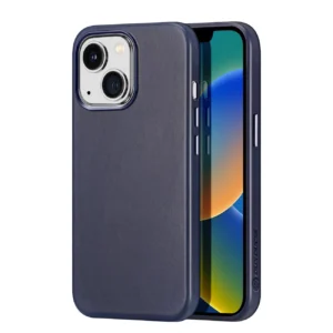 Dux Ducis Naples case for iPhone 14 Plus magnetic leather case MagSafe blueeng