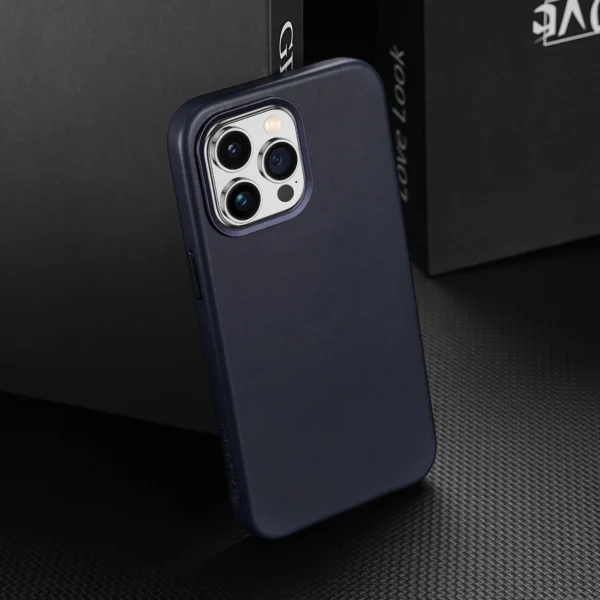 Dux Ducis Naples case iPhone 14 Pro Max magnetic leather case MagSafe blueeng