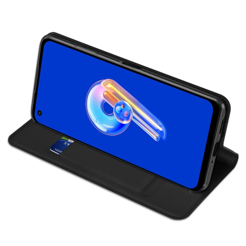 Dux Ducis Skin Pro case for Asus Zenfone 9 flip cover card wallet stand blackeng