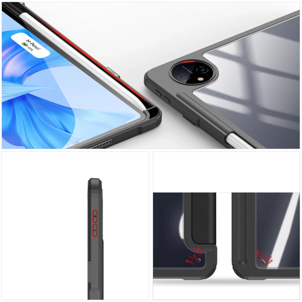 Dux Ducis Toby Case for Huawei MatePad Pro 11'' (2022) Cover with S Pen Pen Smart Cover Stand Blackeng