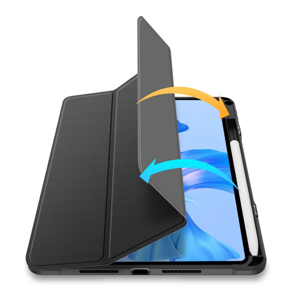 Dux Ducis Toby Case for Huawei MatePad Pro 11'' (2022) Cover with S Pen Pen Smart Cover Stand Blackeng