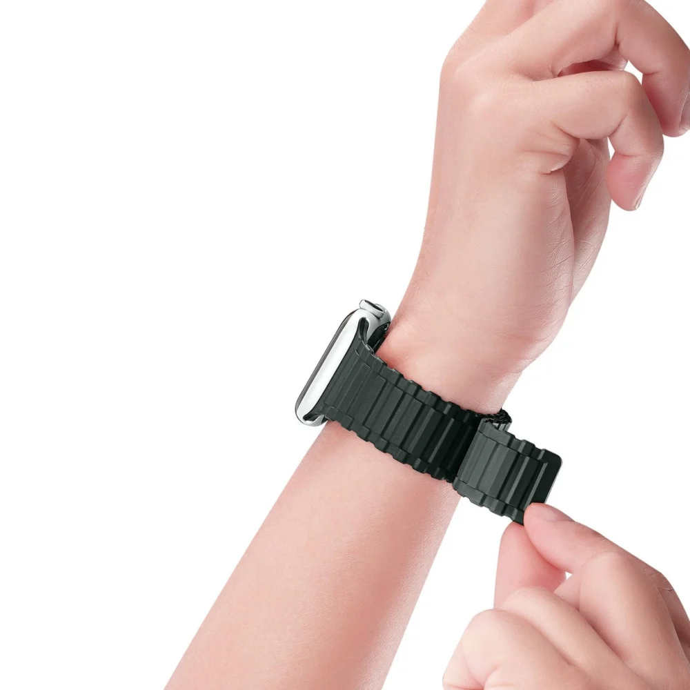 Dux Ducis Strap (Armor Version) Apple Watch SE strap, 9, 8, 7, 6, 5, 4, 3, 2, 1 (41, 40, 38 mm) silicone magnetic strap bracelet greeneng